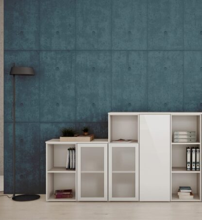 LIBREROS MEDIOS CON PUERTAS DE CRISTAL HK